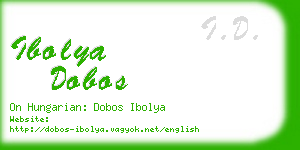 ibolya dobos business card